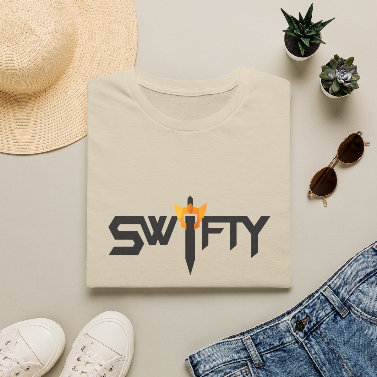 Swifty Sword Logo T-Shirt | Gaming Sword Graphic Tee | Swifty