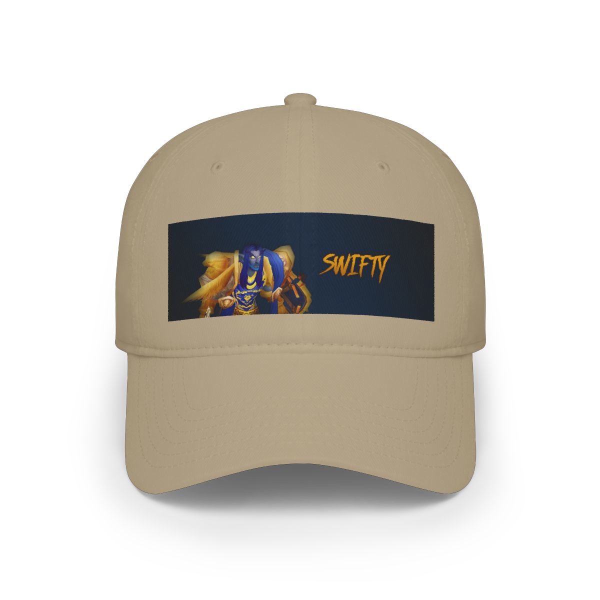 Swifty Tiger Illustration Baseball Cap | Navy Patch, Script Name | Swifty